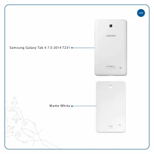 برچسب پوششی ماهوت مدل Matte-White مناسب برای تبلت سامسونگ Galaxy Tab 4 7.0 2014 T231