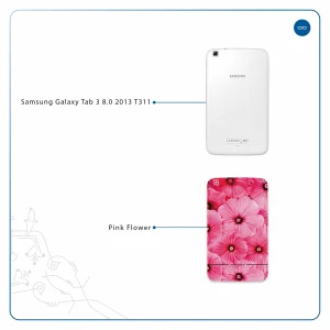 برچسب پوششی ماهوت مدل Pink-Flower مناسب برای تبلت سامسونگ Galaxy Tab 3 8.0 2013 T311