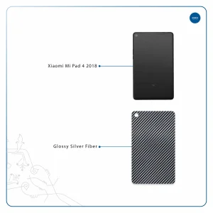 برچسب پوششی ماهوت مدل Glossy-Silver-Fiber مناسب برای تبلت شیائومی Mi Pad 4 2018