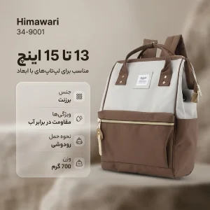 کوله پشتی لپ تاپ هیماواری مدل 34-9001 مناسب برای لپ تاپ‌های 13 تا 15 اینچ