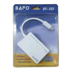 مبدل USB-C به Ethernet/ USB 3.0 بافو مدل BF-333