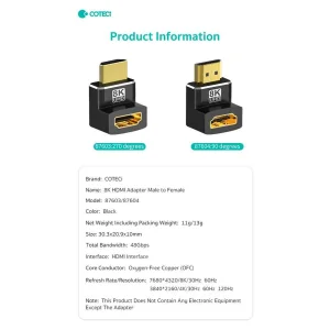 مبدل HDMI کوتتسی مدل 87604 L-TYPE
