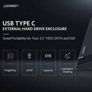 باکس تبدیل SATA به USB3.1 یوگرین مدل US221-50743