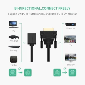 مبدل DVI به HDMI یوگرین مدل 20118
