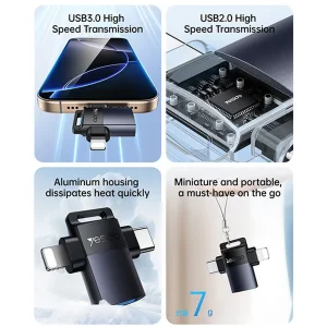 مبدل USB-C  به لایتنینگ OTG یسیدو مدل GS35