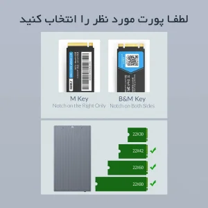 باکس SSD دوسینی M.2 NVMe و NGFF مدل M2NV01-C3