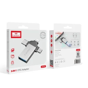 مبدل USB OTG به microUSB / لایتنینگ / USB-C ارلدام مدل ET-OT93