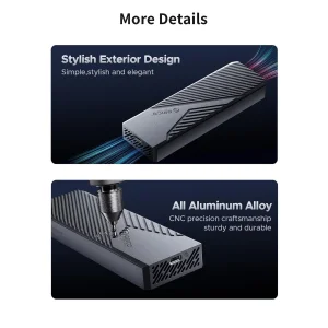 باکس SSD USB4.0 M.2 NVMe 40Gbps اوریکو مدل CNM2-U4