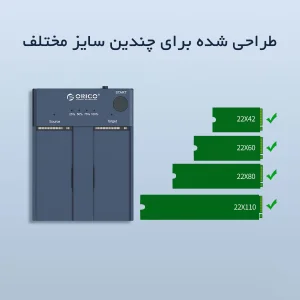 هاب داک استیشن SSD NVMe M.2 اوریکو مدل M2P2-C3-C