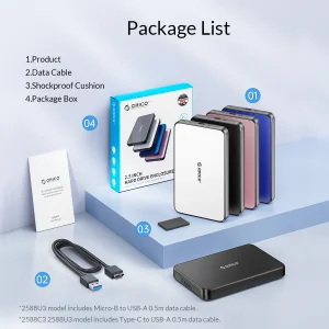 قاب هارددیسک اکسترنال 2.5 اینچی USB3.0 اوریکو مدل 2588U3-V1