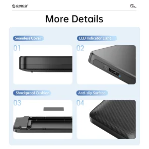 قاب هارددیسک اکسترنال 2.5 اینچی USB3.0 اوریکو مدل 2588U3-V1