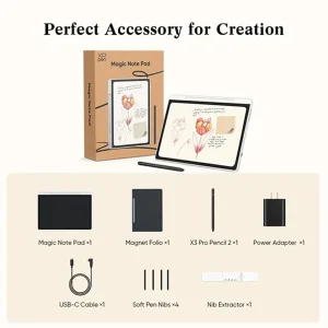 تبلت گرافیکی با صفحه نمایش  10.96 اینچ ایکس پی-پن مدل Magic Note Pad MNP1095
