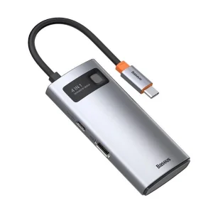 هاب USB چهار پورت بیسوس مدل Metal Gleam CAHUB-CY0G