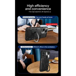 کاور اسپارتان مدل Magnet Ring Strap مناسب برای گوشی موبایل اوپو A78 4G به همراه بند آویز