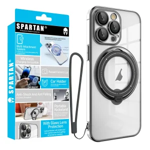 کاور اسپارتان مدل Ring Stand Strap مناسب برای گوشی موبایل اپل iPhone 16 Pro به همراه بند