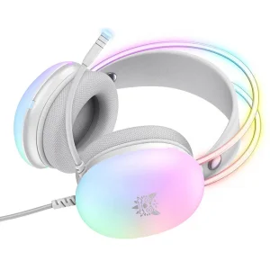هدست گیمینگ اونیکوما مدل X25 RGB با نویز کنسلینگ میکروفون (ENC)، بدون قابلیت شارژ، اتصال از طریق جک 3.5 میلی متری صدا، دارای دکمه قطع و وصل میکروفون و دکمه کنترل صدا، طراحی ارگونومیک و بالشتک‌های نرم و قابل تنظیم، مقاوم در برابر رطوبت و عرق