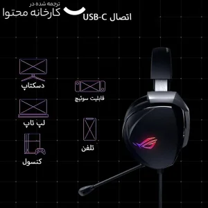 هدست گیمینگ باسیم ایسوس مدل ROG Theta Electret