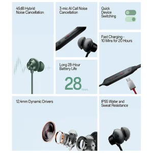 هدفون بی سیم وان پلاس مدل MF SWEAT Z2 ADAPTIVE ANC