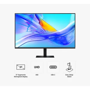 مانیتور 37 اینچ سامسونگ مدل ViewFinity S8 S8UD LS37D800UAMXUE با وضوح 4K، پنل VA و نرخ بروزرسانی 60 هرتز