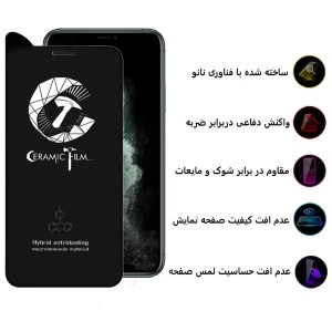 محافظ صفحه نمایش سرامیکی اپیکوی مدل Crm مناسب برای گوشی موبایل اپل iPhone 11 Pro / XS / X