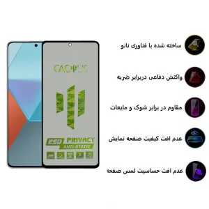محافظ صفحه نمایش حریم شخصی اپیکوی مدل Cactus-ESD-Privacy مناسب برای گوشی موبایل شیائومی  Redmi Note 13 Pro 4G/5G /Note 13 4G/5G /Note 13R Pro
