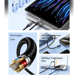کابل USB-C یوسمز مدل SJ769 طول 1 متر