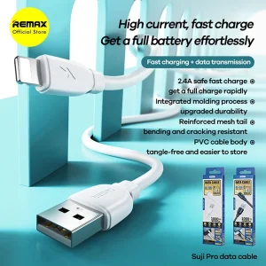 کابل تبدیل USB به لایتنینگ ریمکس مدل Suji Pro-13_8i طول 1 متر