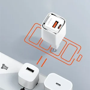شارژر دیواری 30 وات الدینیو مدل LD-A2317C به همراه کابل تبدیل USB-C