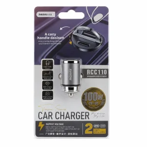 شارژر فندکی 100 وات دو پورت ریمکس مدل RCC110