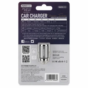 شارژر فندکی 100 وات دو پورت ریمکس مدل RCC110