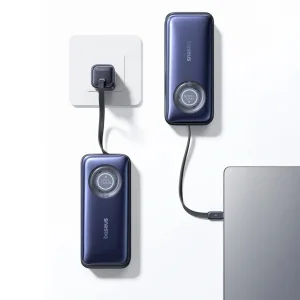 پاوربانک 100 وات بیسوس مدل EnerCore CR11 ظرفیت 20000 میلی‌آمپرساعت به همراه دو عدد کابل USB-C