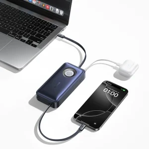 پاوربانک 100 وات بیسوس مدل EnerCore CR11 ظرفیت 20000 میلی‌آمپرساعت به همراه دو عدد کابل USB-C