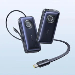 پاوربانک 100 وات بیسوس مدل EnerCore CR11 ظرفیت 20000 میلی‌آمپرساعت به همراه دو عدد کابل USB-C