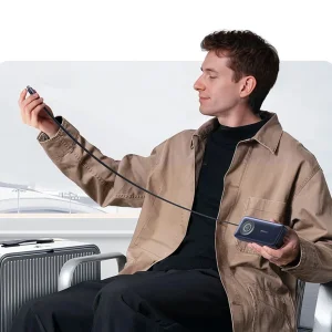 پاوربانک 100 وات بیسوس مدل EnerCore CR11 ظرفیت 20000 میلی‌آمپرساعت به همراه دو عدد کابل USB-C