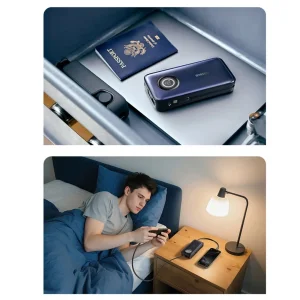 پاوربانک 100 وات بیسوس مدل EnerCore CR11 ظرفیت 20000 میلی‌آمپرساعت به همراه دو عدد کابل USB-C