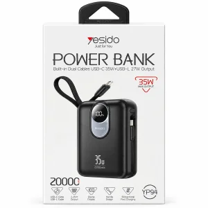 پاور بانک 35 وات یسیدو مدل YP94 ظرفیت 20000 میلی آمپر ساعت