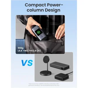 پاور بانک بی سیم 145 وات یوگرین مدل 35527 ظرفیت 20000 میلی آمپر ساعت همراه با کابل USB-C
