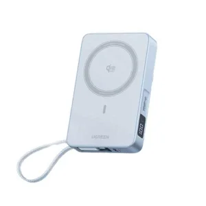 پاور بانک مغناطیسی 30 وات یوگرین مدل 65959 ظرفیت 20000 میلی آمپر ساعت MagFlow با استاندارد Qi2.2