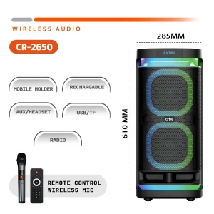 اسپیکر بلوتوثی قابل حمل کربی مدل CR-2650