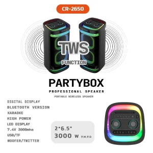 اسپیکر بلوتوثی قابل حمل کربی مدل CR-2650