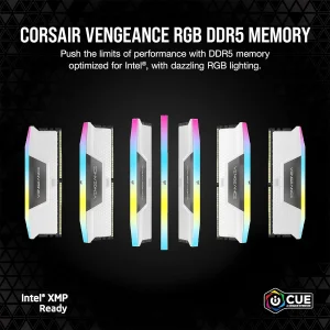 رم دسکتاپ دو کاناله 32GB ،DDR5 کورسیر مدل VENGEANCE RGB 5600MHz با تایمینگ CL40 و هیت‌سینک خنک‌کننده
