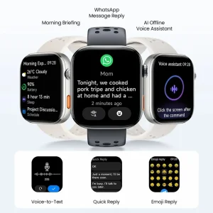 ساعت هوشمند 47 میلی‌متری هایلو مدل Watch Hyper با بند سیلیکونی، سازگار با اندروید 9.0 به بالا و iOS 13.4 به بالا
