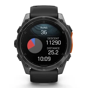 ساعت هوشمند 51 میلی‌متری گارمین مدل Fenix 8 Amoled Sapphire با بند سیلیکونی