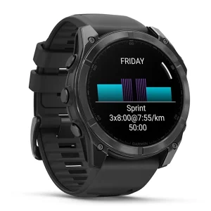 ساعت هوشمند 51 میلی‌متری گارمین مدل Fenix 8 Amoled Sapphire با بند سیلیکونی