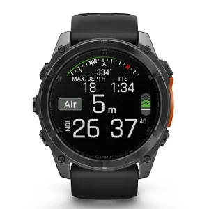 ساعت هوشمند 51 میلی‌متری گارمین مدل Fenix 8 Amoled Sapphire با بند سیلیکونی