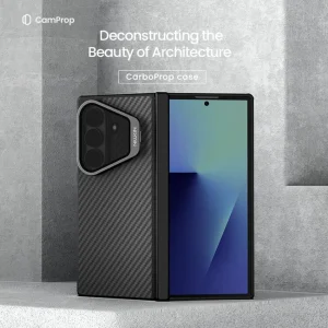 کاور نیلکین مدل CarboProp Magnetic Black Mirror Cover مناسب برای گوشی موبایل سامسونگ Galaxy Z Fold 8 Ultra