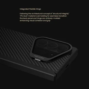 کاور نیلکین مدل CarboProp Magnetic Black Mirror Cover مناسب برای گوشی موبایل سامسونگ Galaxy Z Fold 8 Ultra