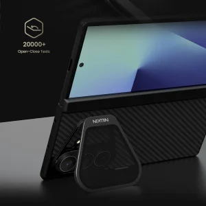 کاور نیلکین مدل CarboProp Magnetic Black Mirror Cover مناسب برای گوشی موبایل سامسونگ Galaxy Z Fold 8 Ultra