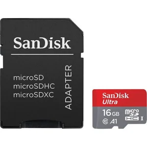 کارت حافظه MicroSDHC سن دیسک مدل Ultraکلاس 10 استاندارد UHS-I U1 سرعت 140MBps ظرفیت 16 گیگابایت به همراه آداپتور SD