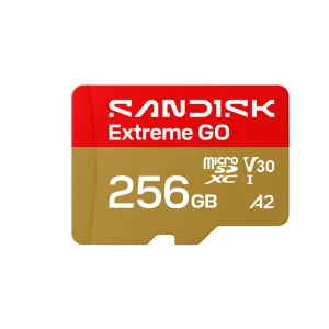 کارت حافظه microSDXC سن دیسک مدل  Extreme GO کلاس A2 استاندارد UHS-I U3 سرعت 240MBps ظرفیت 256 گیگابایت